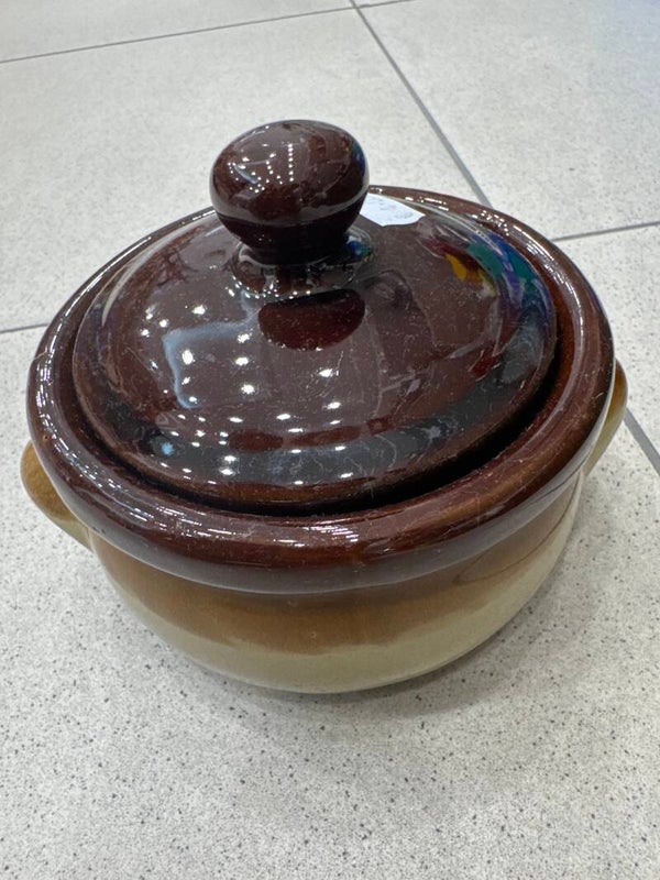 Vintage stoneware beans pot-Supplies*
