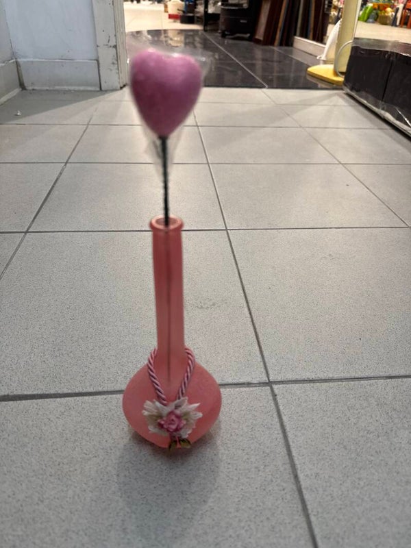 Vintage pink opaline vase-decor***