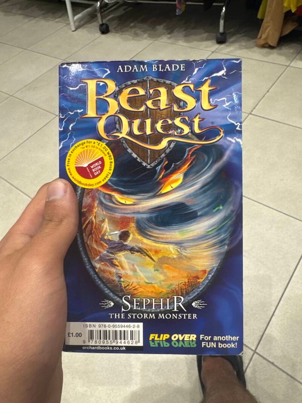 Beast Quest Sephir The storm Monster + Mr gum in the hound of lamonic bibler -  books*