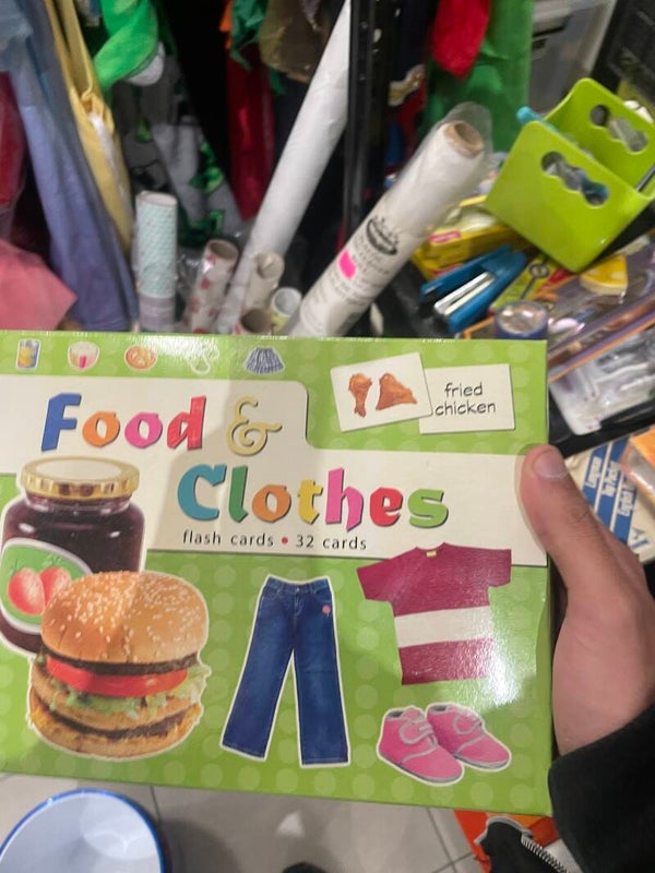 Food & Clothes flash cards - games*