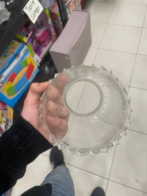 Glass bobeche - decor*