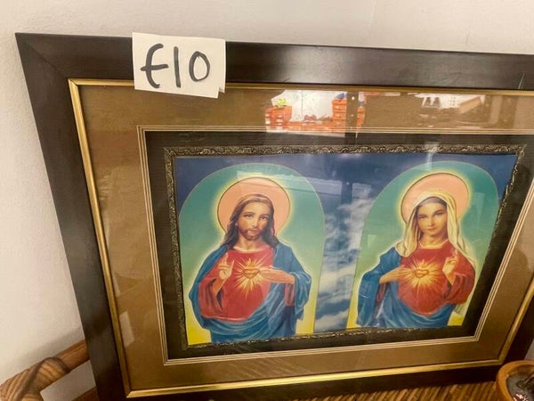 the Sacred Heart of Jesus and the Immaculate Heart of Mary Painting - Religous*
