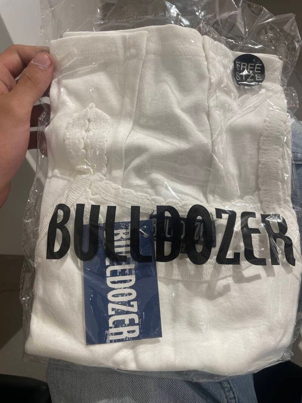 Women Bulldozer White Vest - New - Free Size