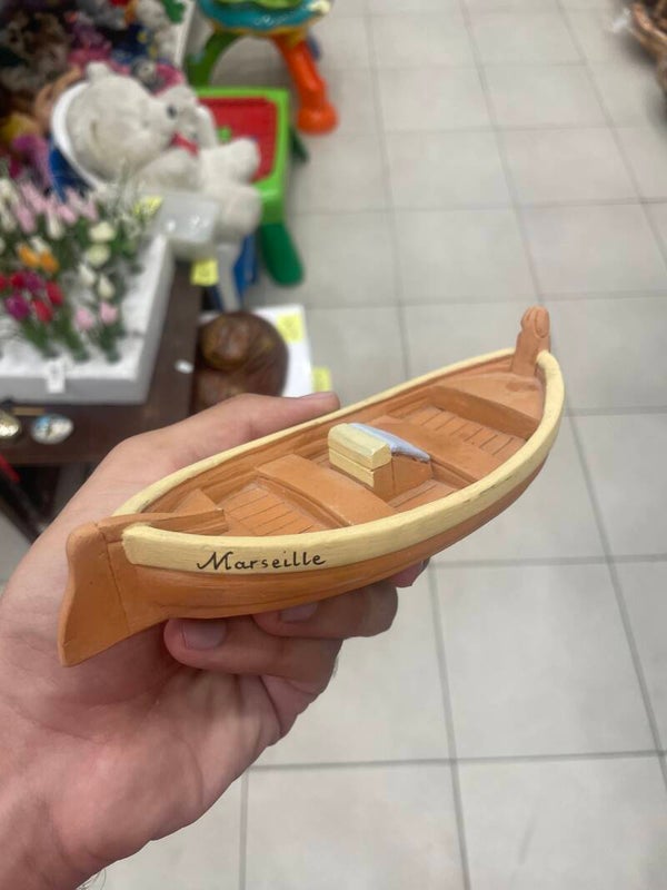 Terracotta Marseille Souvenir Boat - Decor