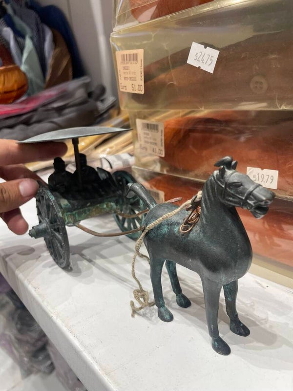 Chinese Bronze Chariot - Antiques*