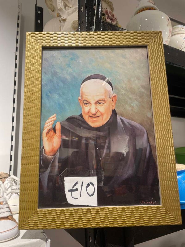 Framed devotional portrait of Saint George Preca - photo frame”