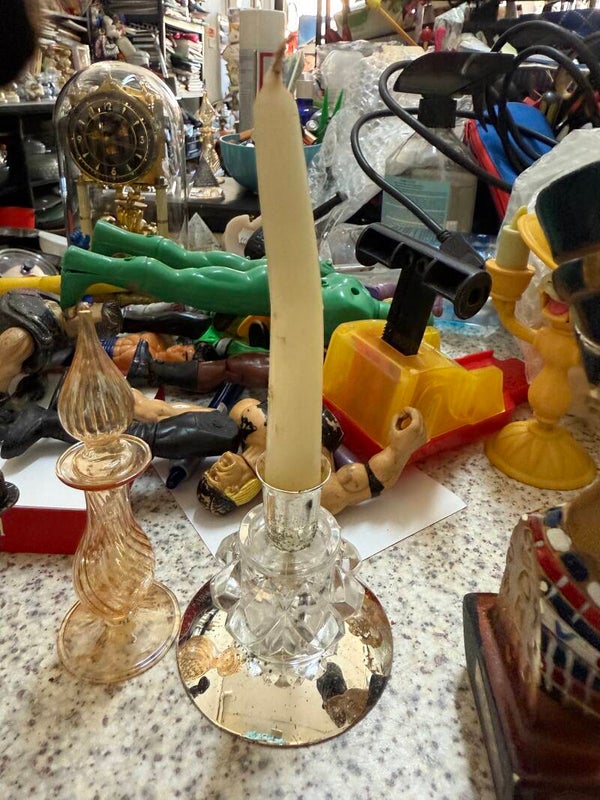 Glass Candle Holder *