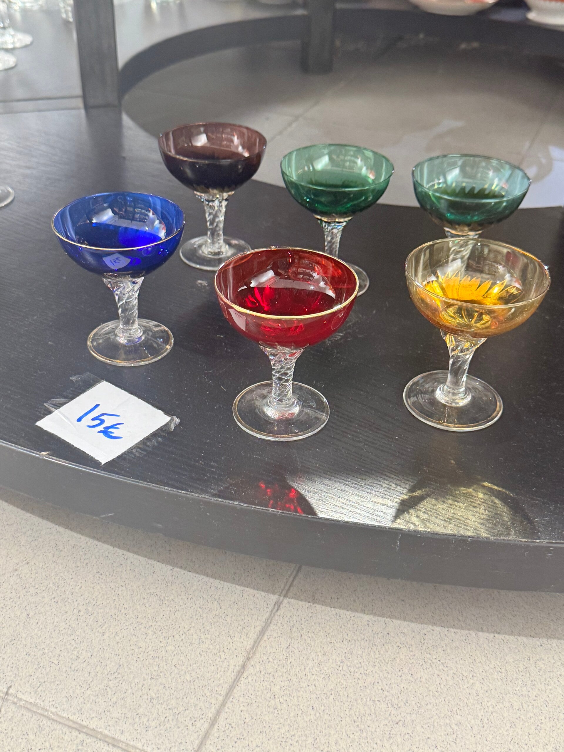 Murano Coloured Cordial Glasses - Decor