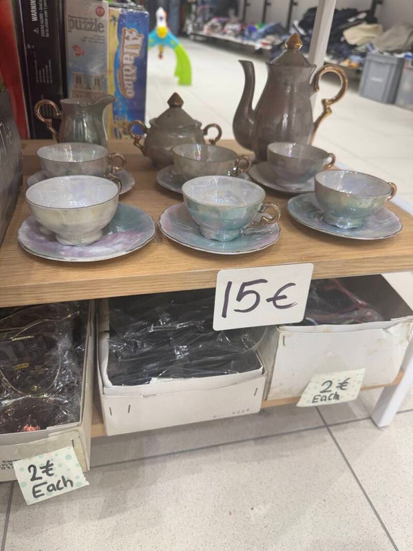 Vintage Green Coffee/Tea Set - Decor