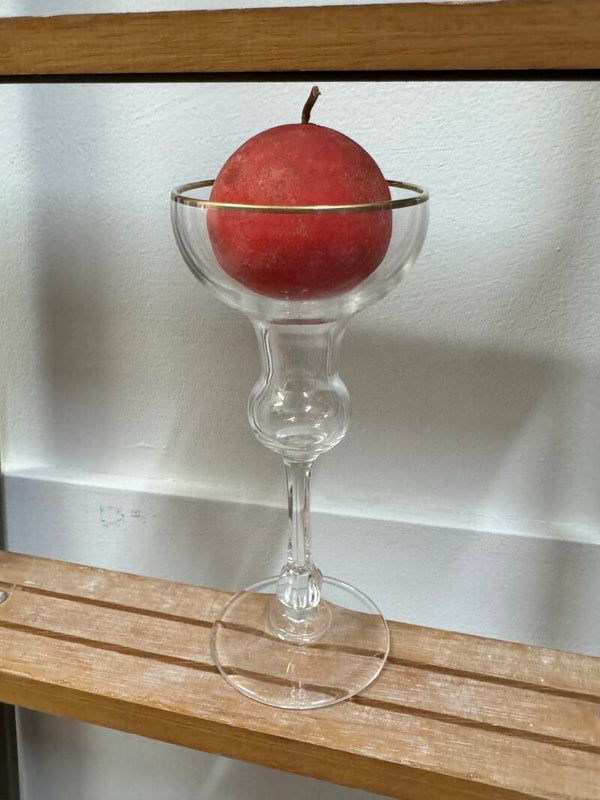 Glass Candle Holder - Candles