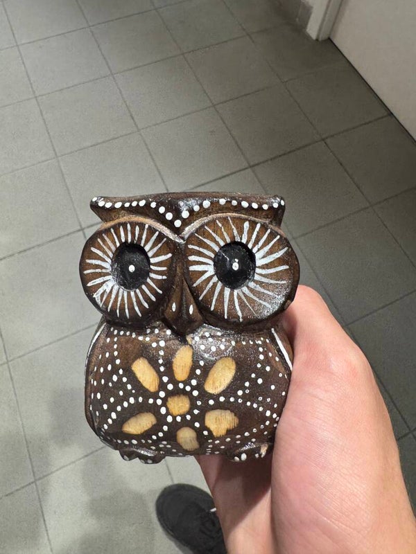 Wooden Owl Maltese Souvenir - Crafts