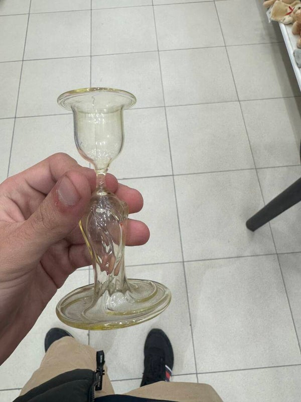 Viking Glass Candle Stick - Decor