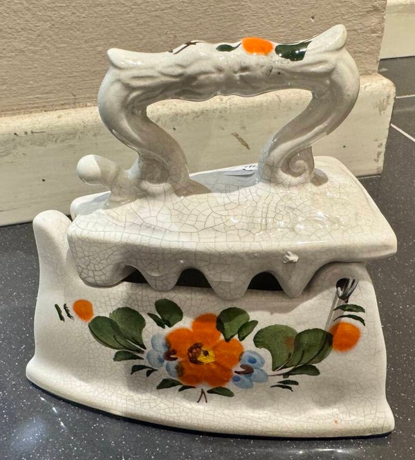 Vintage Ceramic Iron - Decor
