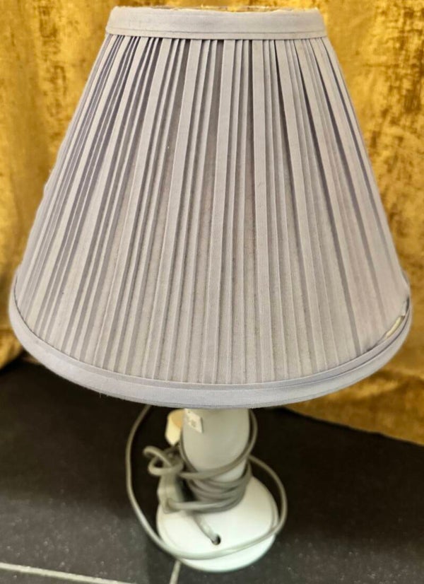 White/Purple Table Lamp - Electric