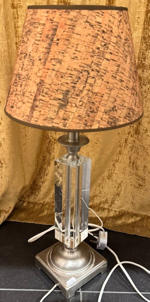 Brass & Glass Table Lamp - Electric