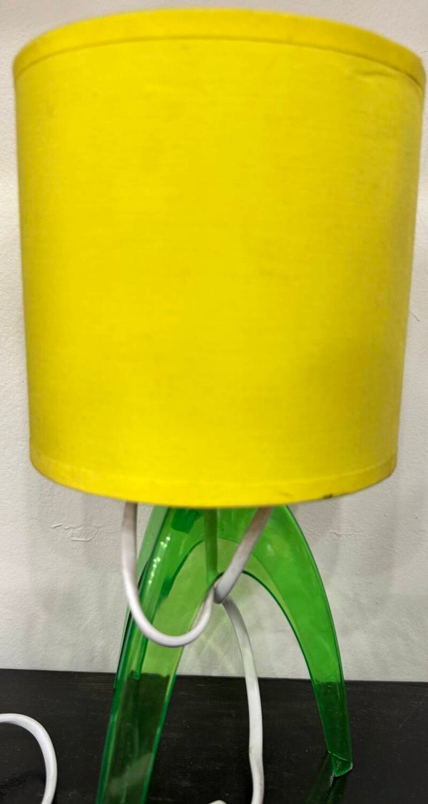 Green/Yellow Trendy Table Lamp - Electric