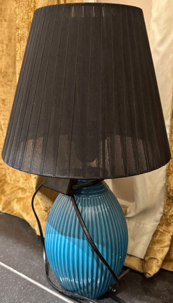 Black/Blue Table Lamp - Electric