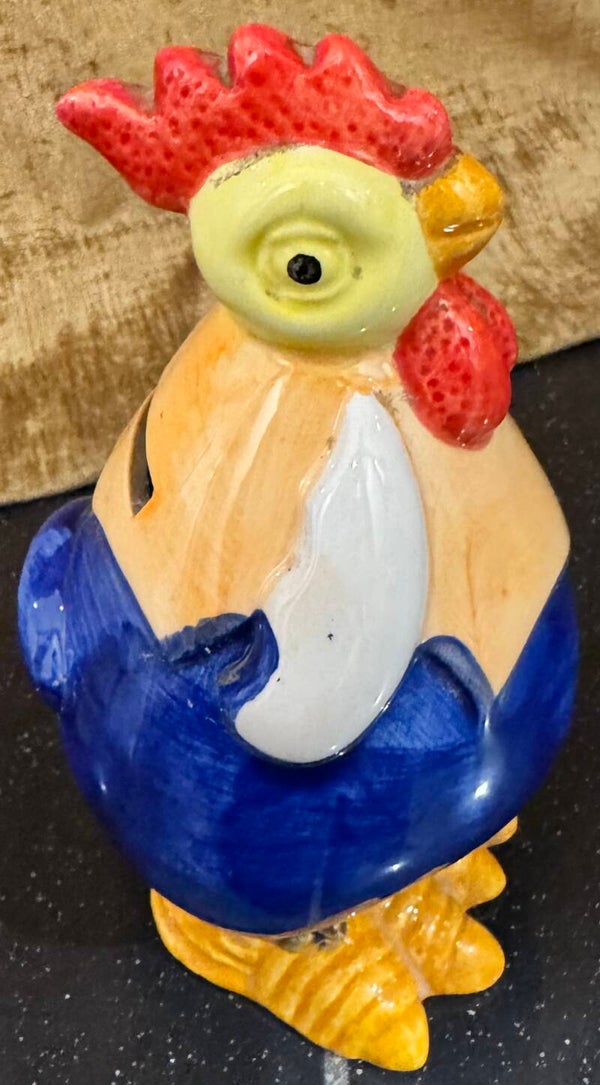 Ceramic Rooster Collecting Tin - Collectibles