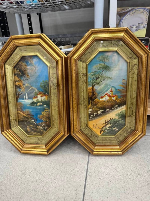 Golden Framed Oil Paintings - €8 Each - Frames