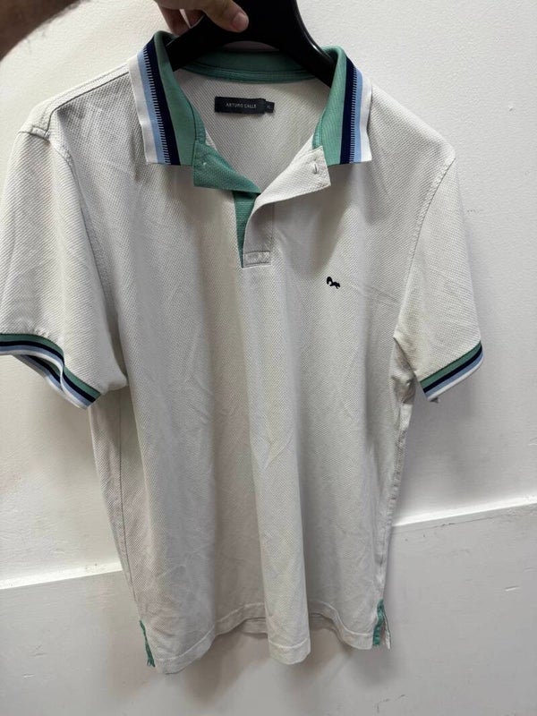 Men White Arture Calle Polo Shirt - Size XL