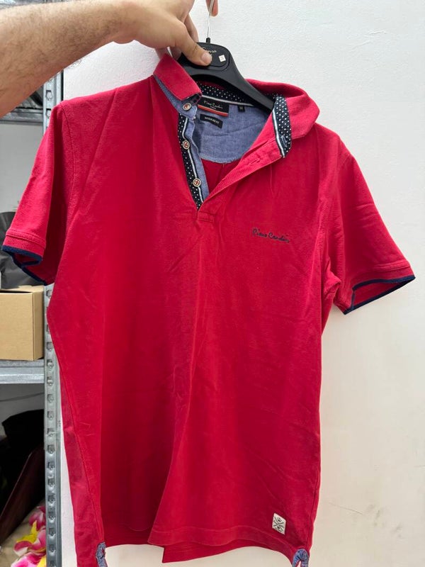 Men Pierre Cardin Red Polo Shirt - Size M