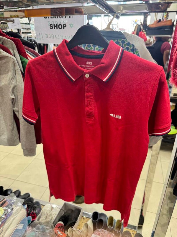 Boys Red Polo Shirt - Size 12/13 Years