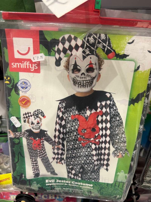 Evil Jester - Size 7/9 Years - Carnival
