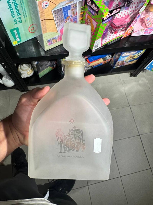 Frosted Malta Glass Decanter - Collectibles