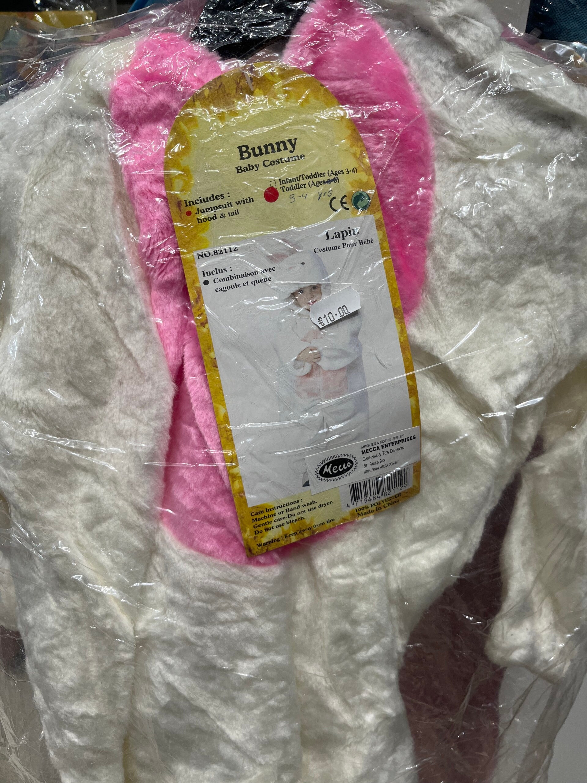 Bunny - Size 3-4 Yrs - Carnival Costume