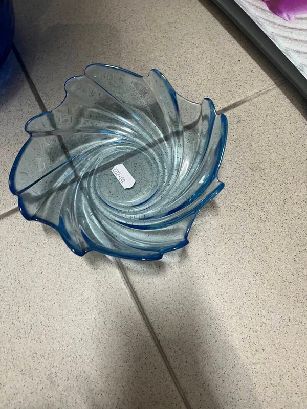 Blue Glass Plate - Decor
