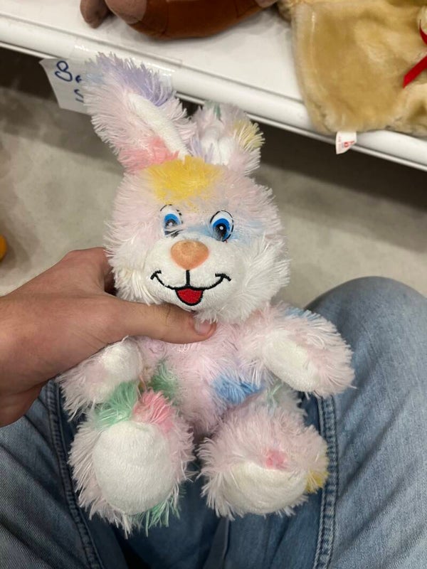 Pastel Coloured Bunny Soft Toy - Toys