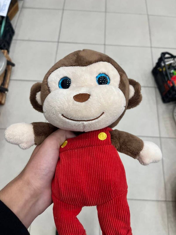 Monkey with Overalls Plushie - Toys