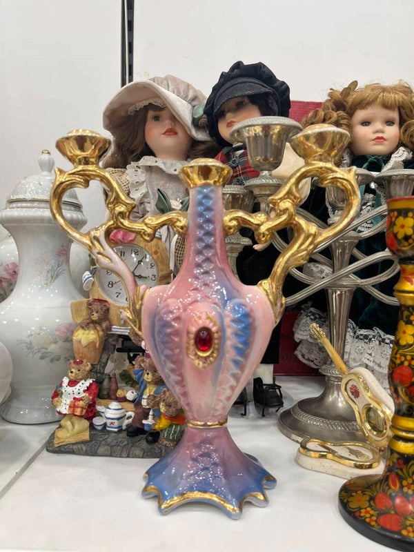 Vintage Candle Holder - Candles