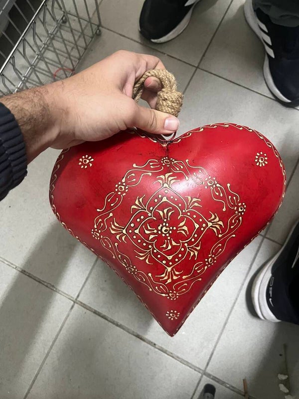 Hanging Heart With Ornament - Decor