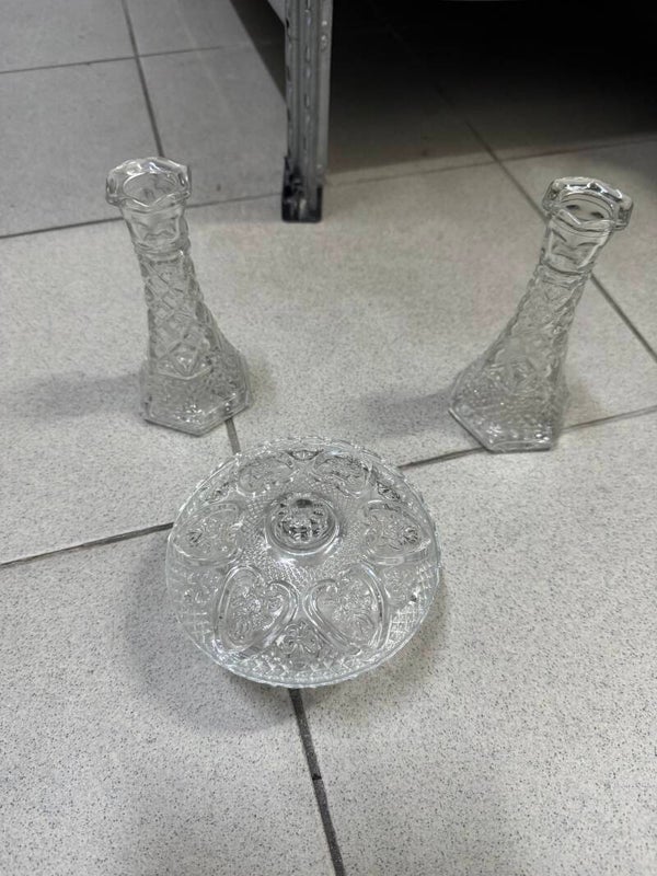 Crystal Candle Holder and Bowl set - Decor*