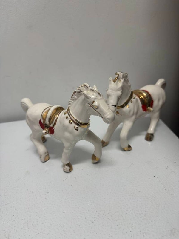 Two Ceramic Horses - Decor*