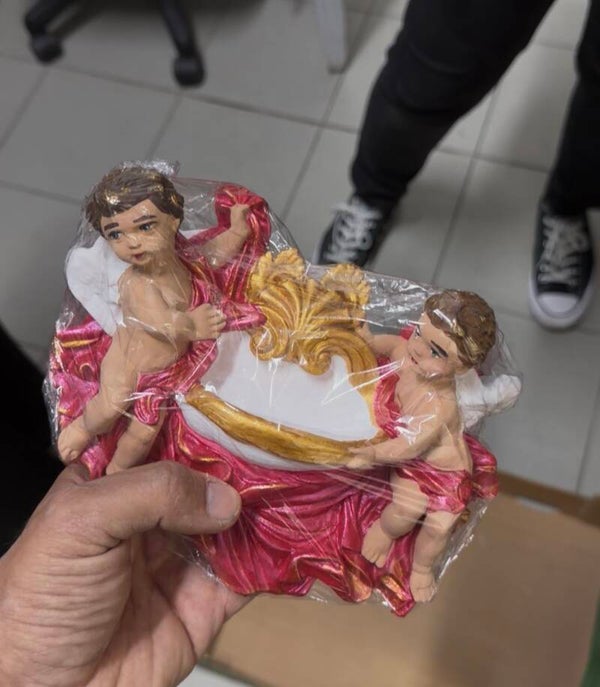 Angels Holy Water Basin Hand Painted - Religious*