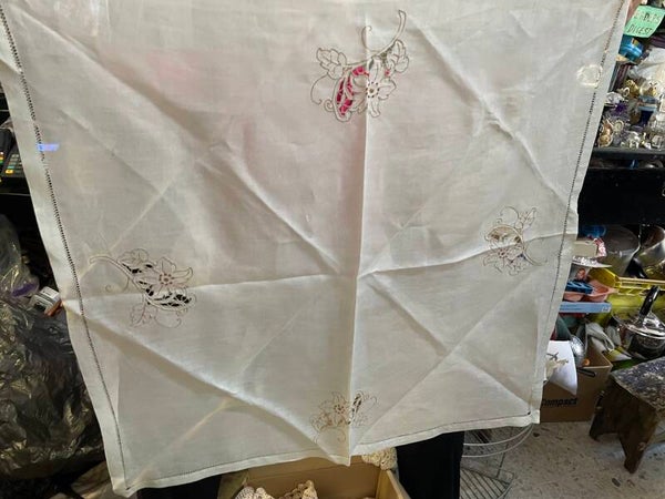 Linen Tablecloth with Cutworks - Supplies