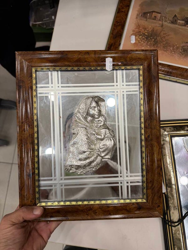 Holy Mary Mirrored Frame - Frames