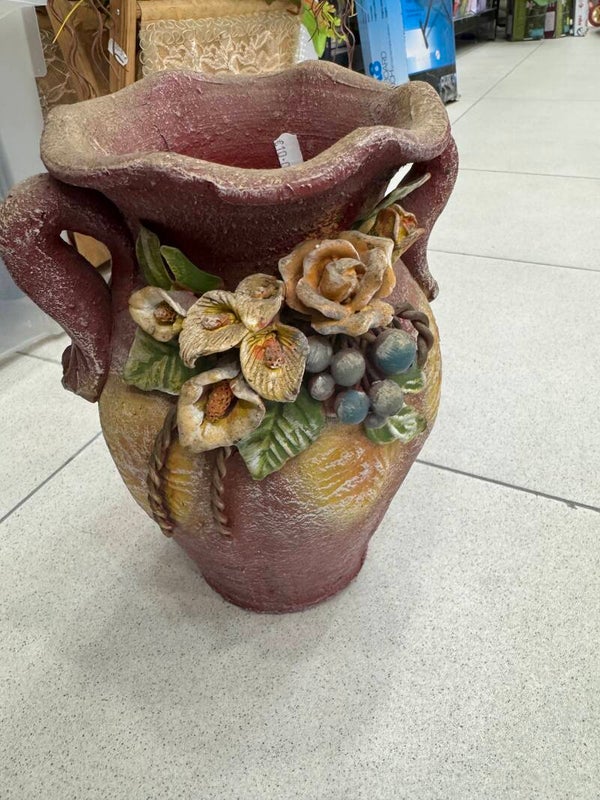 Vintage Clay Vase-Decor***