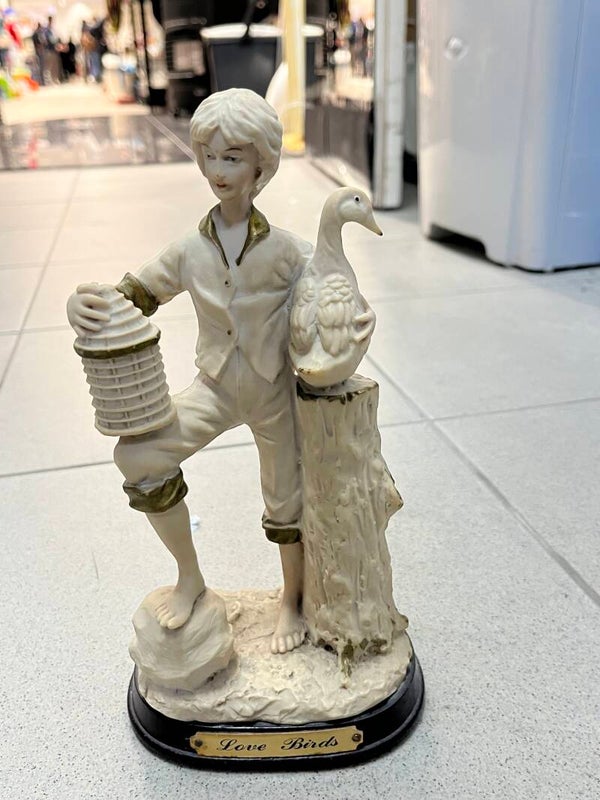 Boy with duck Figurine- Decor***