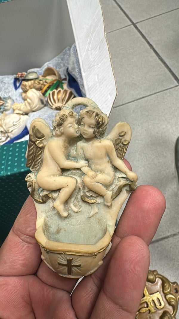 Holy Water Font with Angels - Religious*