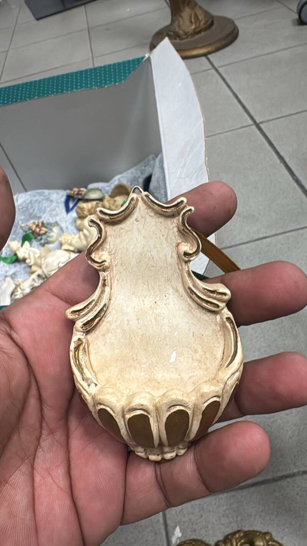 Decorative Ceramic Holy Water Font - Religious *