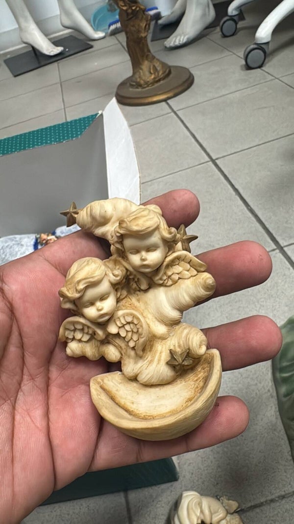 Resin Cherub Angel Font - Religious*