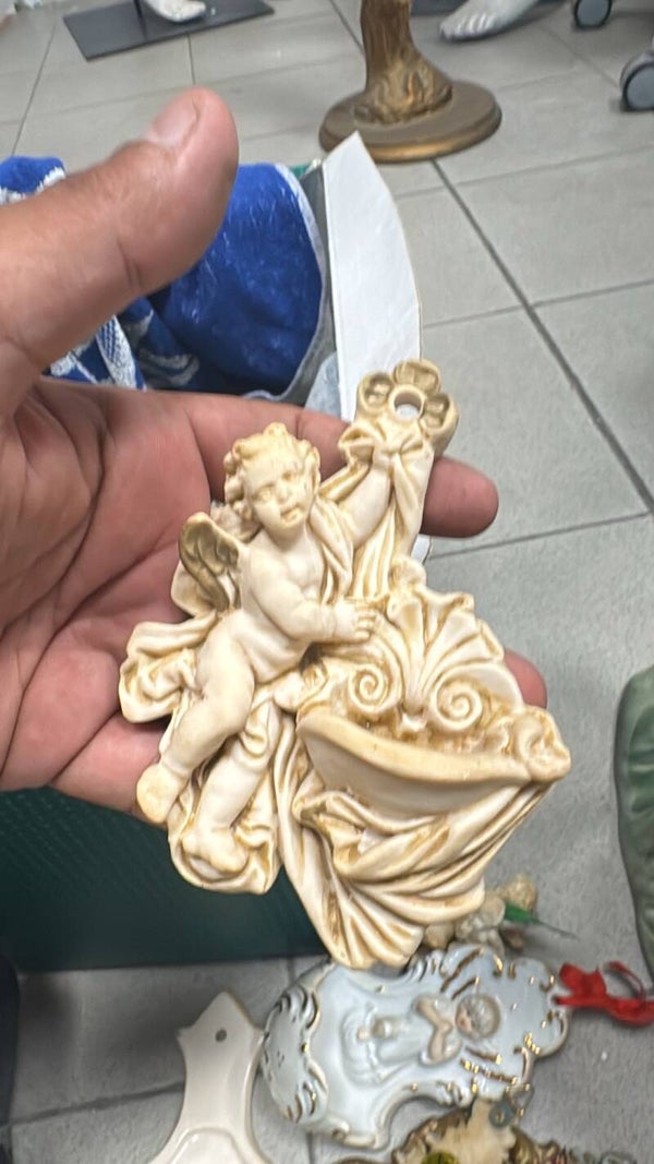 Vintage Cherub Wall Plaque - Religious *