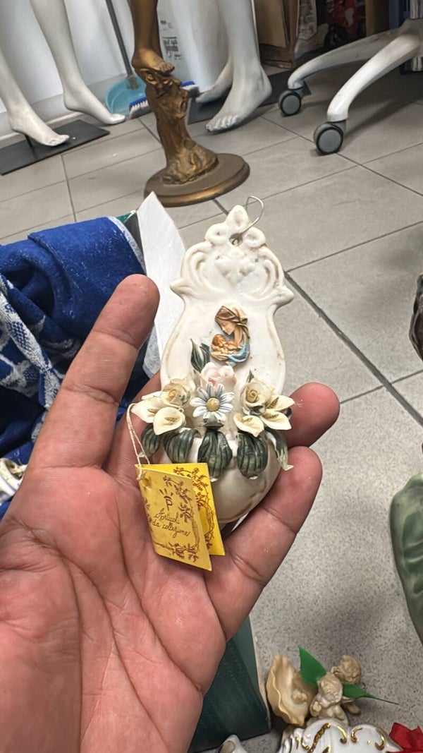 Vintage Italian Holy Font - Religious *