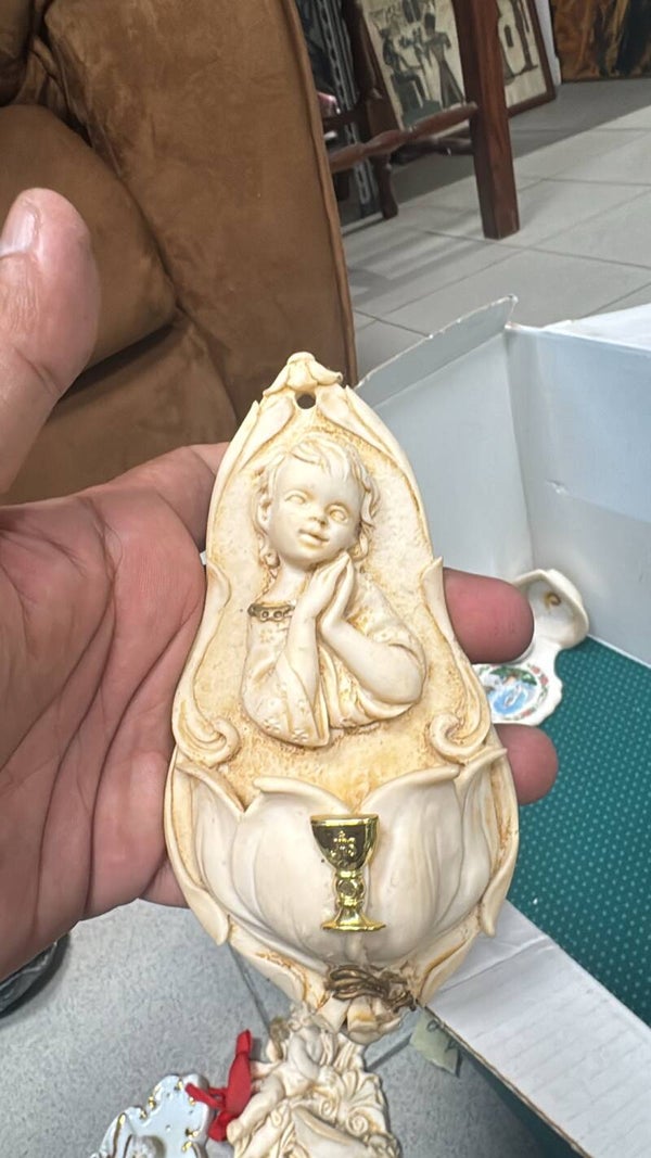 Praying Child Holy Water Font - Religious *