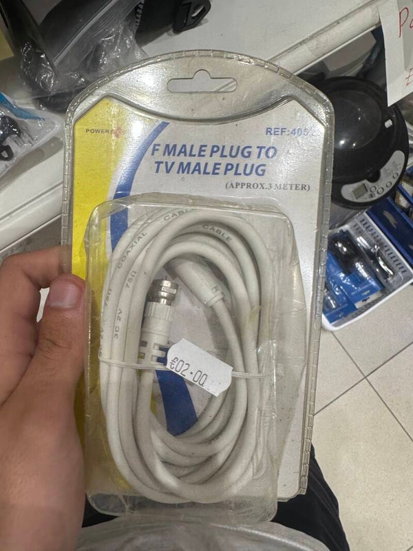 F male plug to TV male plug - Electric*