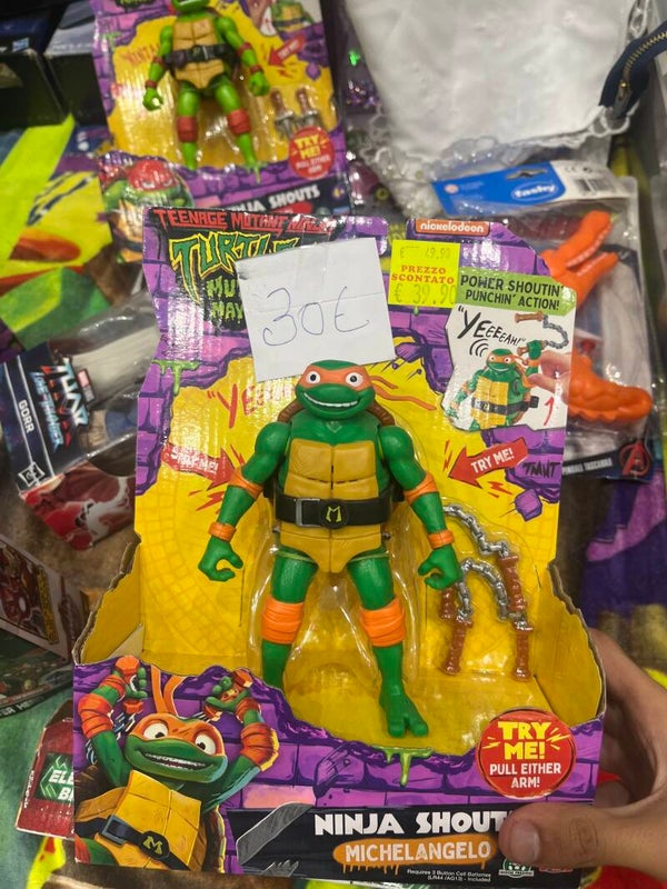 Teenage Mutant Ninja Turtles Mutant Mayhem Ninja Shout Michelangelo - Toys*