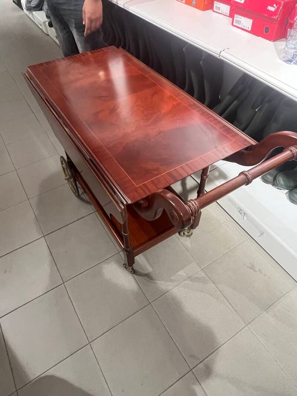 Vintage Brass wheel trolley- home supplies*